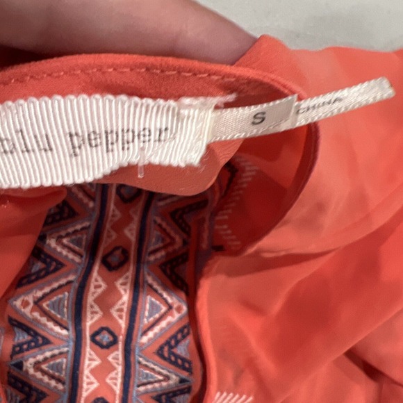 Blue pepper blouse Kaftan Women Small Coral Blue Tribal Southwestern‎ - Picture 10 of 13